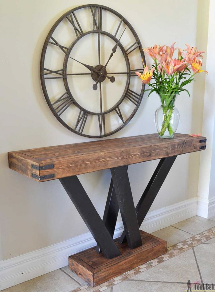 2x4 console table