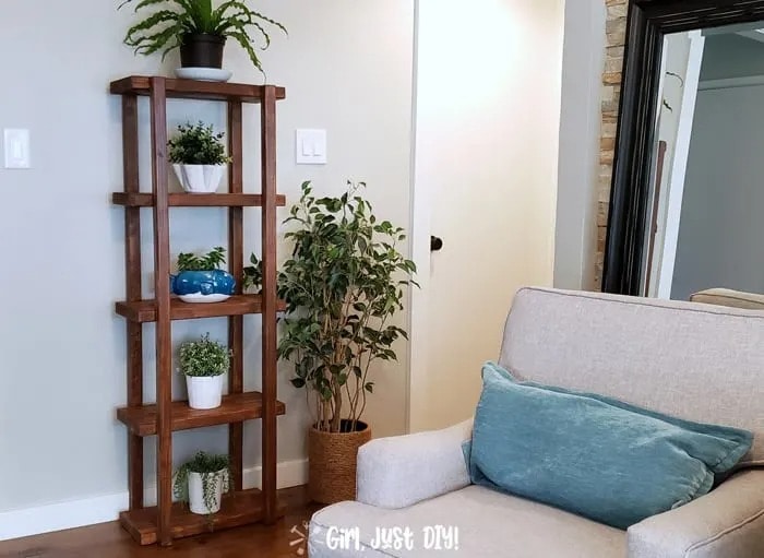 Plant stand made from 2X4 boards