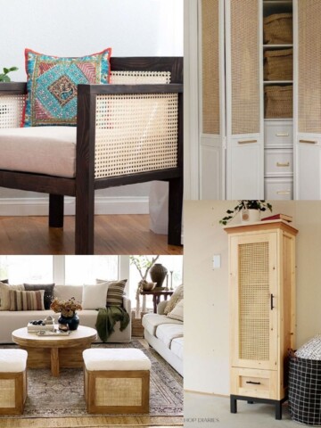 Cane furniture is all the rage right now! See all the possibilities with this list of inspiring DIY Cane Furniture ideas.