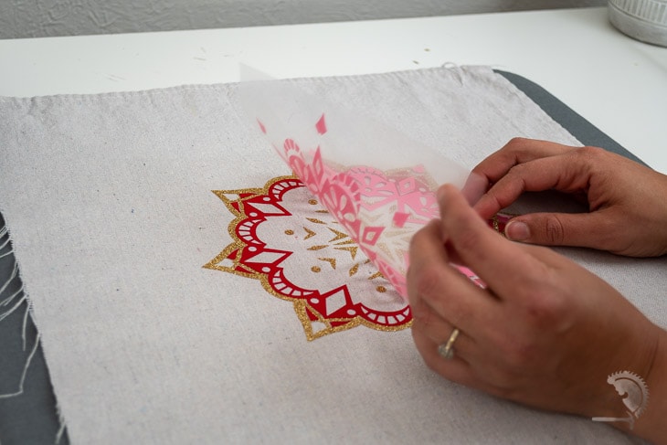 Layering iron on to make a gorgeous mandala design