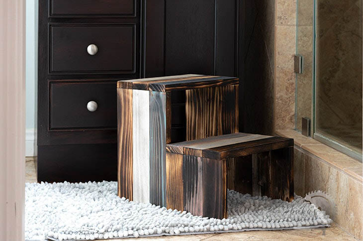 DIY step stool made from scrap wood