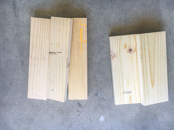 1x4 and 1x3 boards cut for the DIY laptop desk