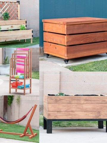 image collage of outdoor project ideas