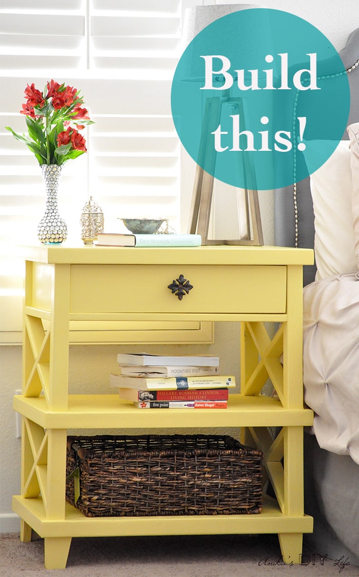 Build a DIY Pottery Barn inspired nightstand for a fraction of the cost. Tutorial and plans included!