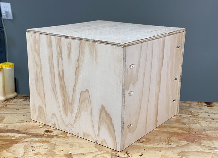 Box for DIY upholstered storage ottoman cube
