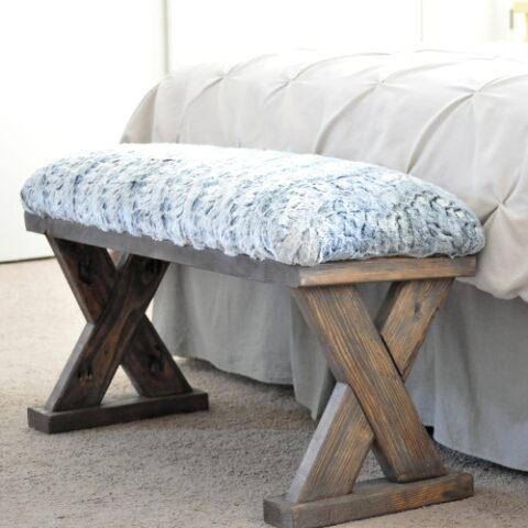 DIY Upholstered Bench using 2 x 4 boards