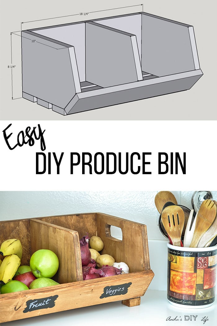 Collage of produce bin and schematic with text overlay