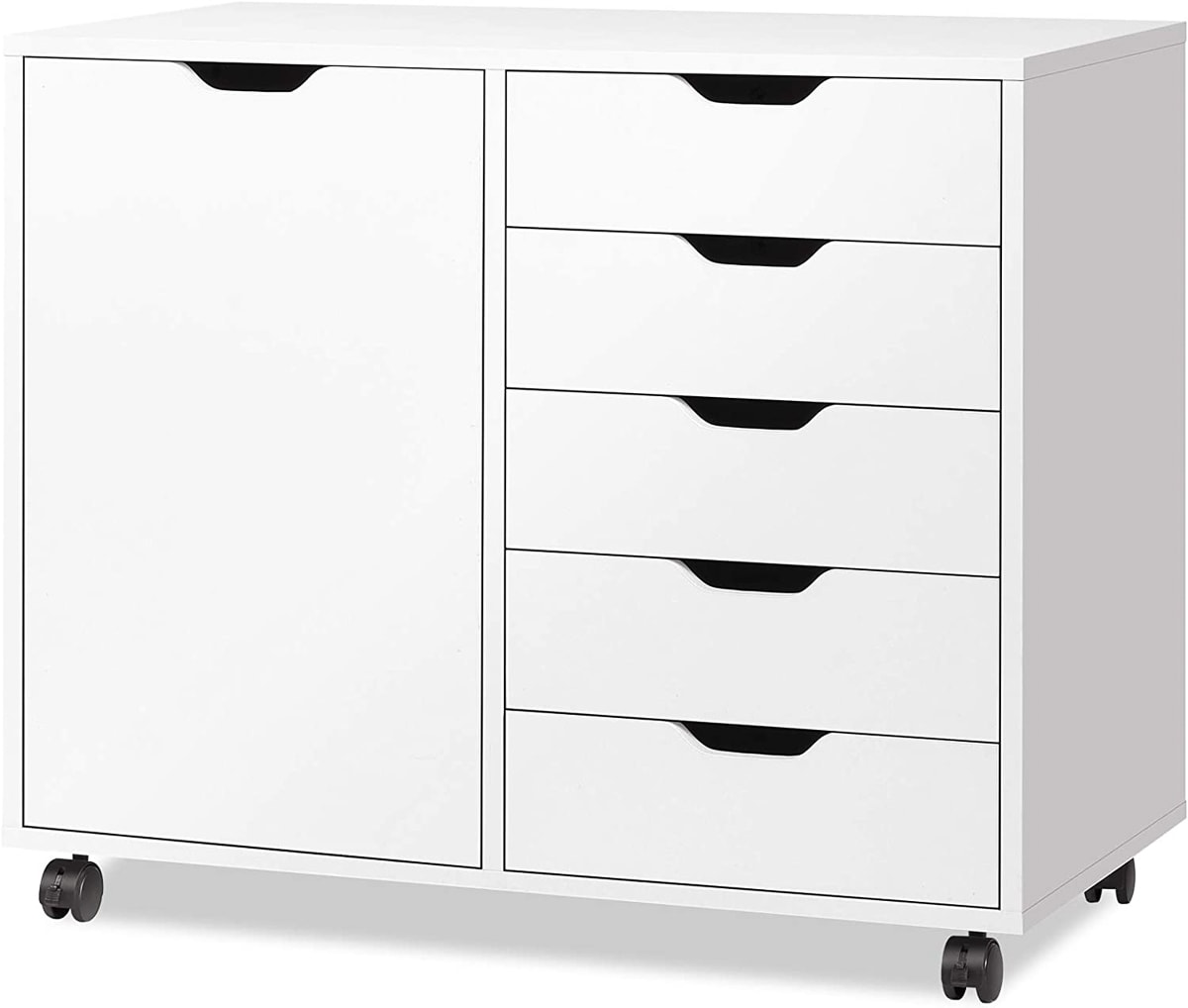 storage cabinet with drawer and door