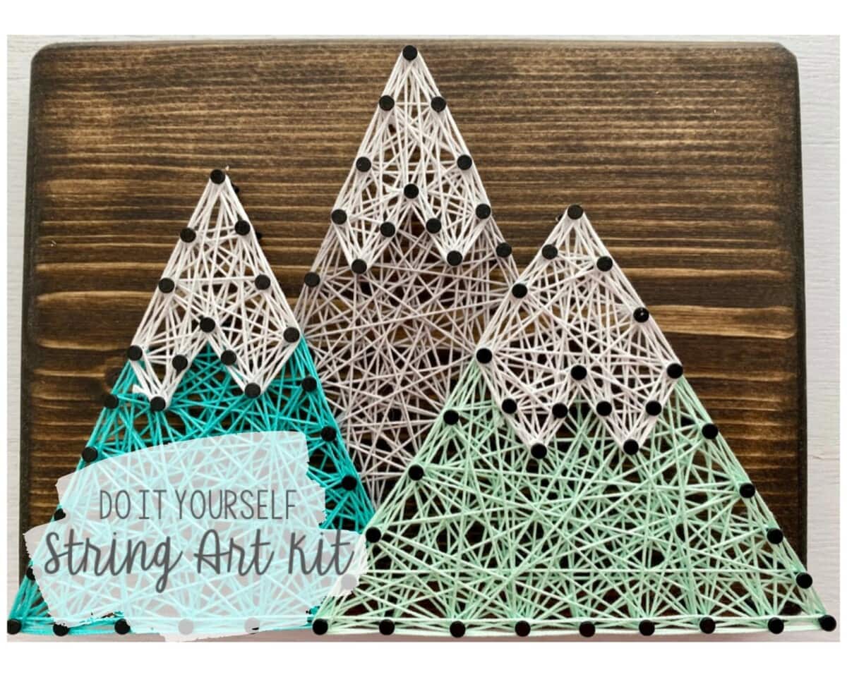 DIY mountain string art kit