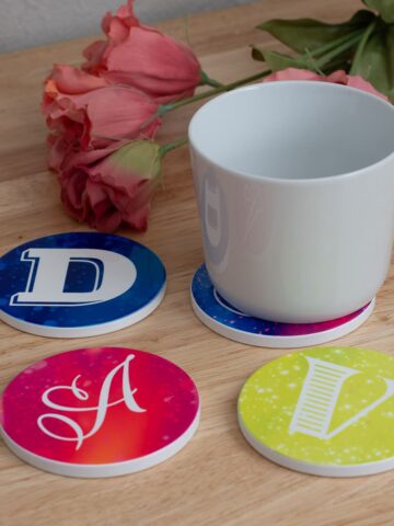 Learn how to make professional-looking ceramic coasters with your Cricut. Here's the detailed tutorial and tips for making Cricut Infusible Ink Coasters.
