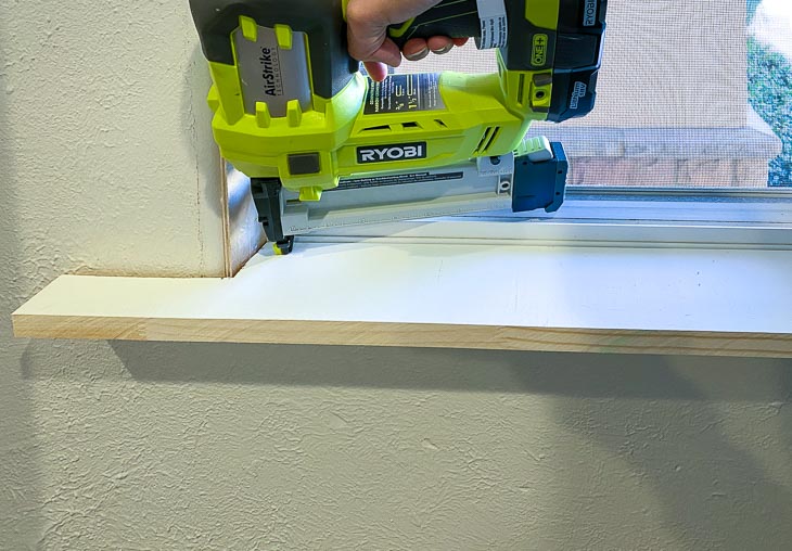 Installing ledge for a interior window