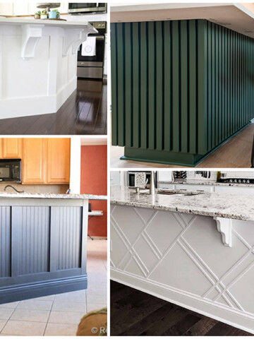 Adding trim to your kitchen island is a great way to add personality and interest to your kitchen. Here are 12 ideas to inspire you!