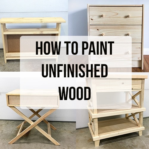 How to paint unfinished pine furniture - All the tips and tricks you need to know and the best way to paint any unfinished wood furniture.