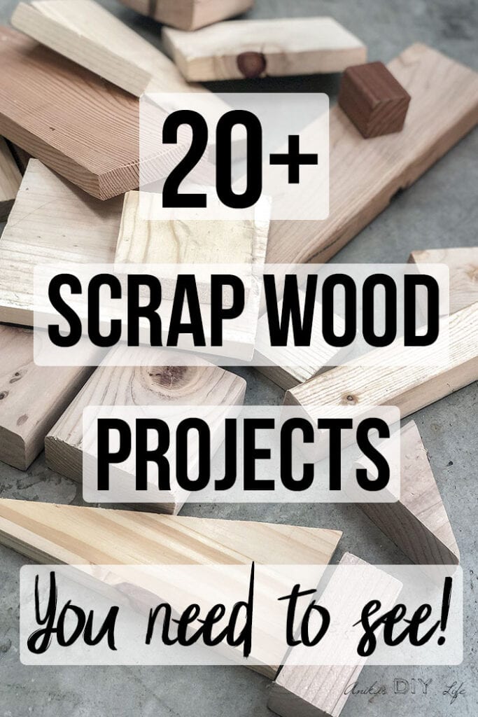 scrap wood on floor with text overlay - easy scrap wood projects
